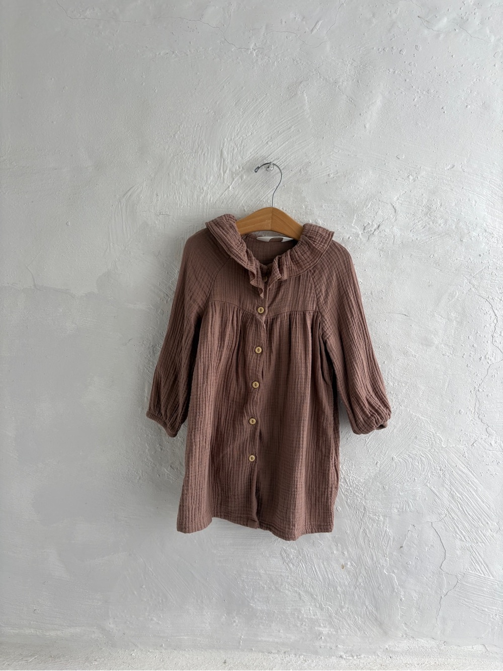 H&M 100% cotton muslin collared dress